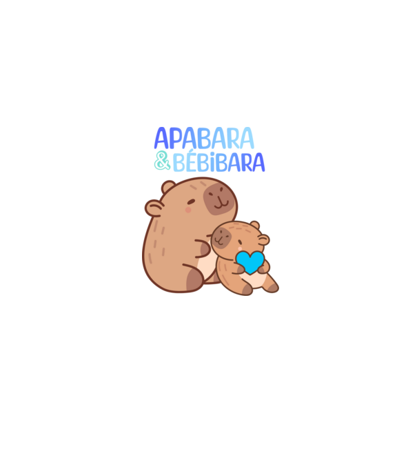 Apabara - Bébibara Apa-fia Kapibara minta homokszín pólón
