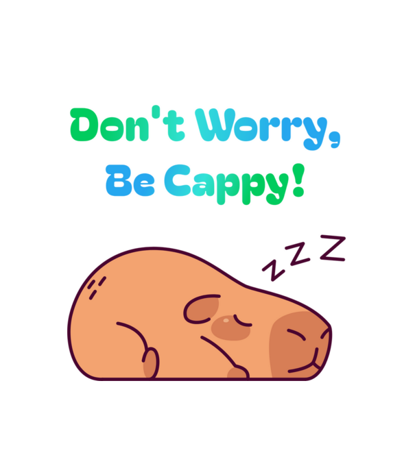 Don't Worry Capybara minta fehér pólón