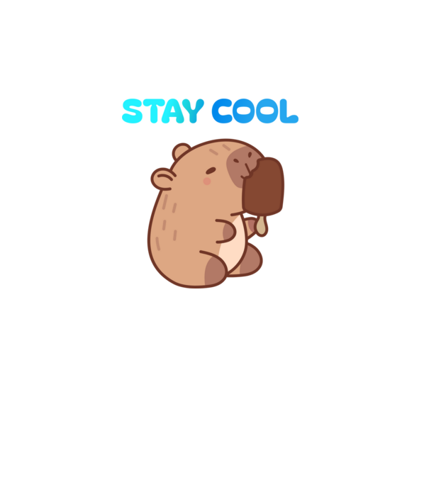 Fagyi capybara minta fehér pólón