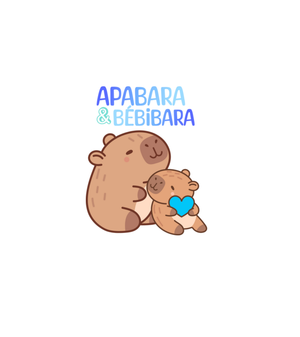 Apabara - Bébibara Apa-fia Kapibara minta fehér pólón