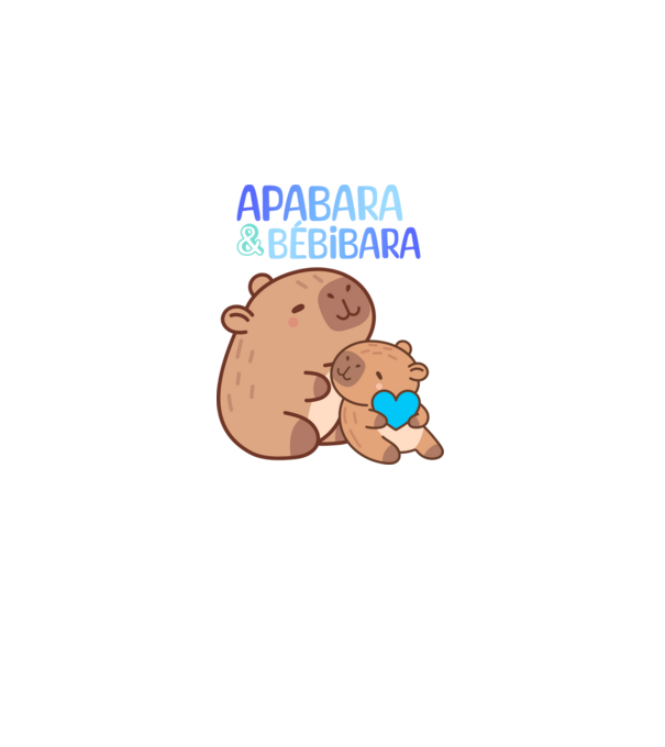 Apabara - Bébibara Apa-fia Kapibara minta világos rózsaszín pólón