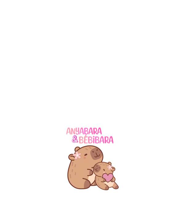Anyabara - Bébibara Capybara minta fehér pólón