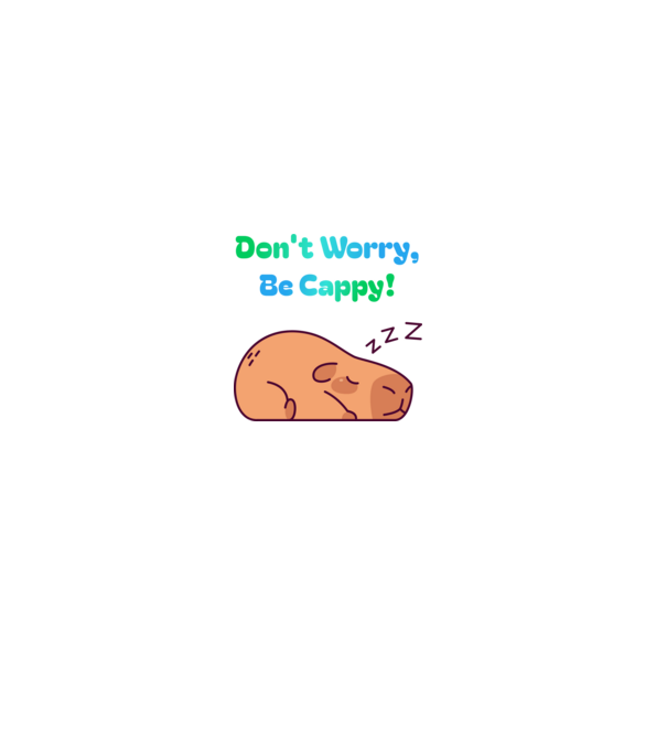 Don't Worry Capybara minta szürke pólón