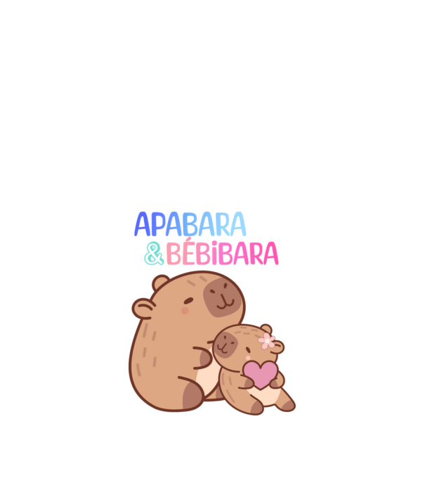 Apabara - Bébibara Kapibara minta fehér pólón
