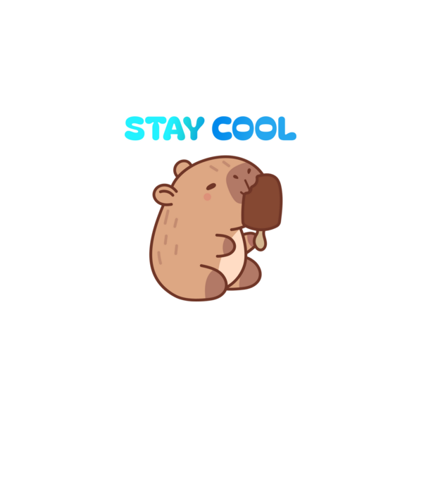 Fagyi capybara minta fehér pólón