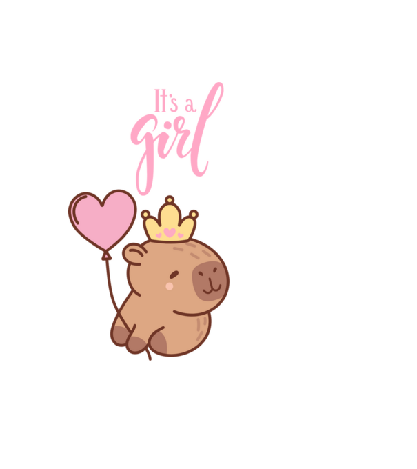 It's a girl Capybara minta fekete pólón