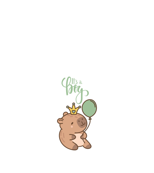 It's a Boy Capybara minta fehér pólón