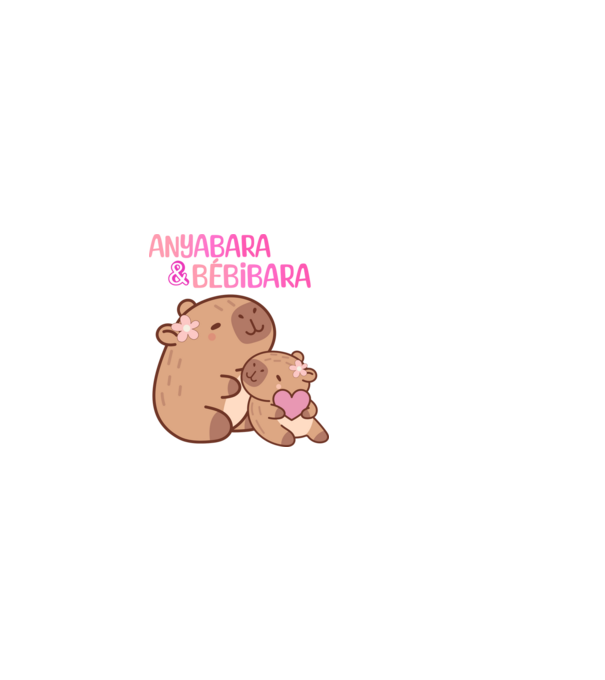 Anyabara - Bébibara Capybara minta fehér pólón