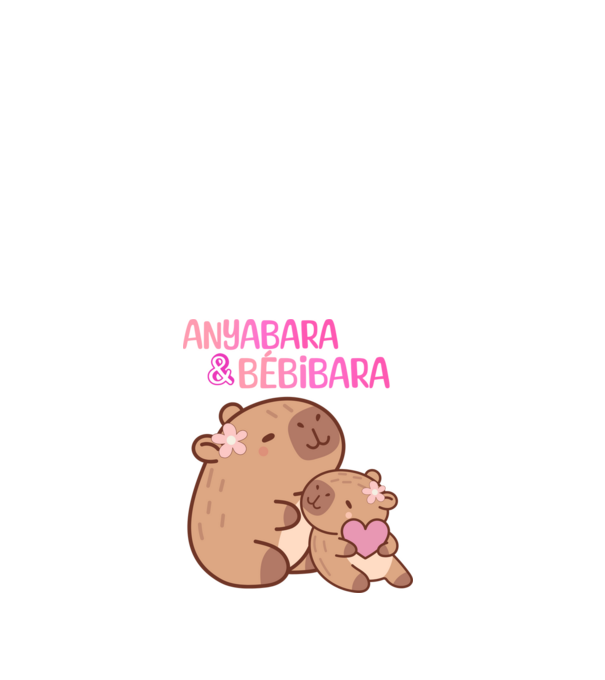 Anyabara - Bébibara Capybara minta fehér pólón