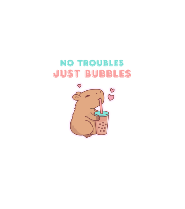 Bubble Tea Capybara minta fehér pólón