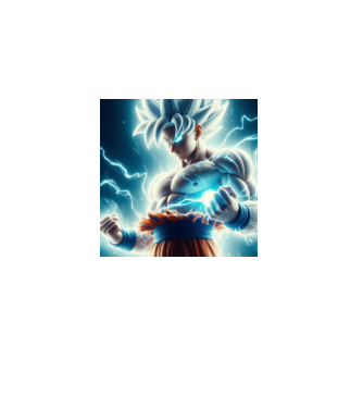 Goku Ultra Ösztön minta sötétkék pólón