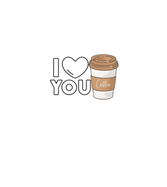 ILOVE COFFEE minta szürke pólón