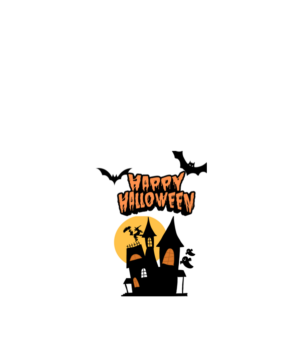 Happy Halloween minta fehér pólón