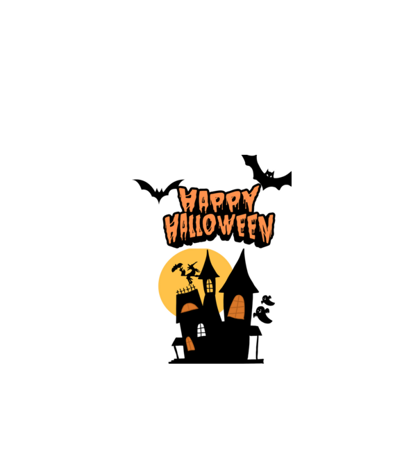 Happy Halloween minta fehér pólón