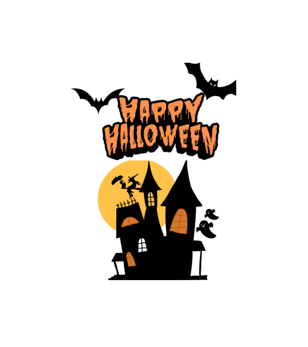 Happy Halloween minta fehér pólón