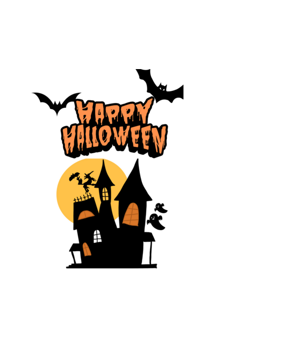 Happy Halloween minta fehér pólón