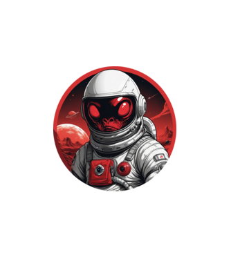 Alien-astronaut (monday) minta fehér pólón