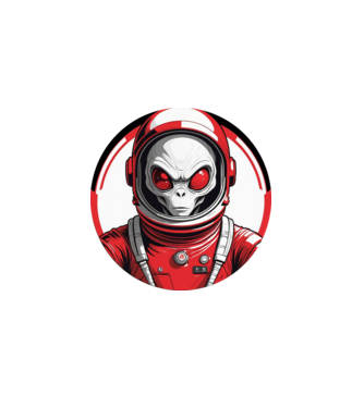 Alien-astronaut (sunday) minta fekete pólón