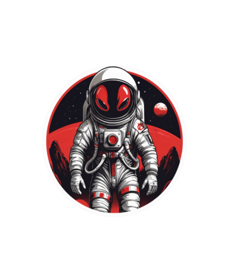 Alien-astronaut (tuesday) minta fehér pólón