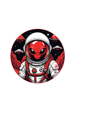 Alien-astronaut (wednesday) minta fekete pólón