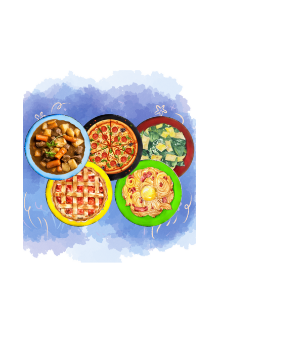 Pizza olimpia minta fehér pólón