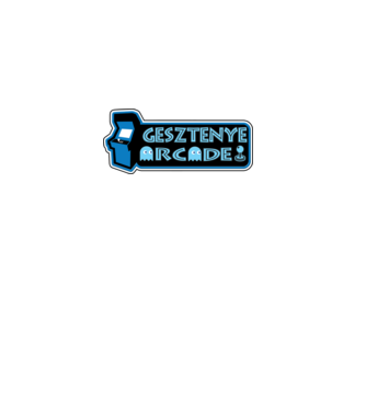 Gesztenye Arcade minta fekete pólón
