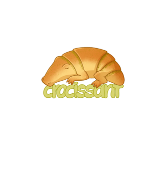 Crocissant minta fehér pólón