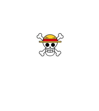 One Piece minta fekete pólón