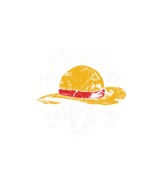 One Piece koponya minta fehér pólón