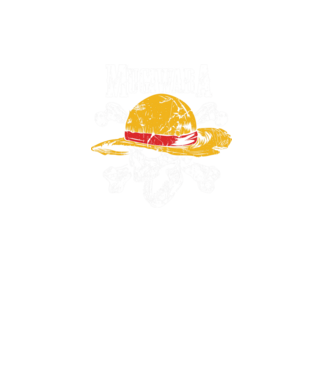 One Piece koponya minta fekete pólón