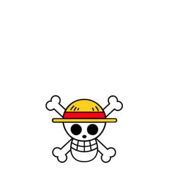 One Piece minta fehér pólón