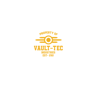 Fallout Vault - Tec logó minta királykék pólón