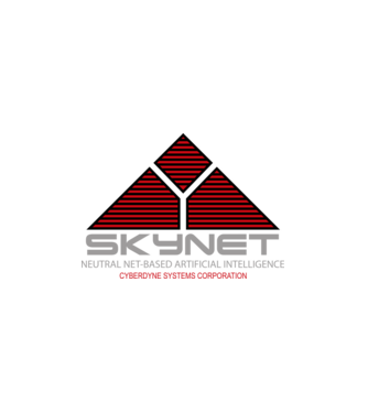 Terminator Skynet logó minta fehér pólón
