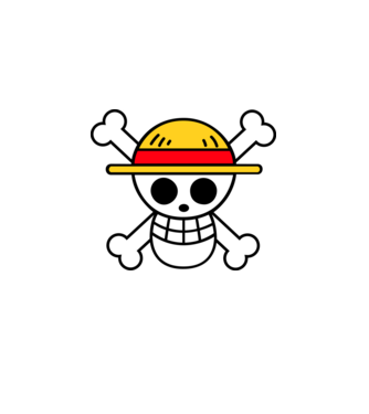 One Piece minta fekete pólón