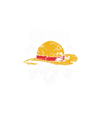 One Piece koponya minta fehér pólón