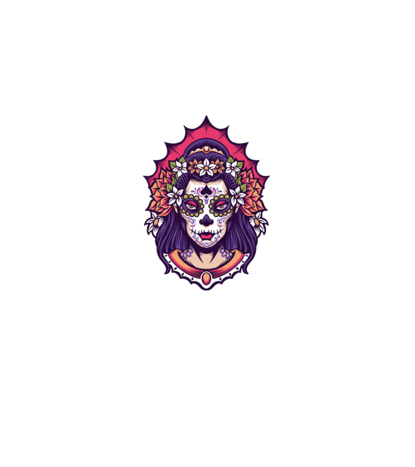 La Catrina 2 minta királykék pólón