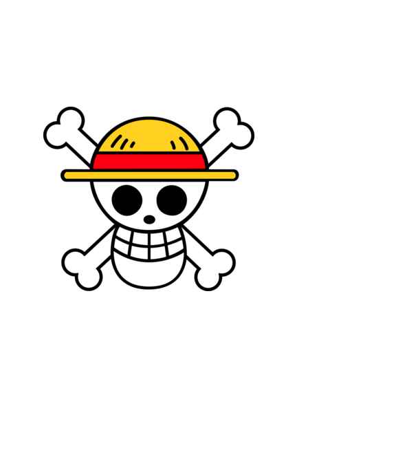 One Piece minta fekete pólón