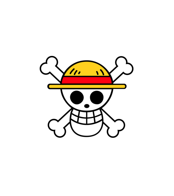 One Piece minta fehér pólón