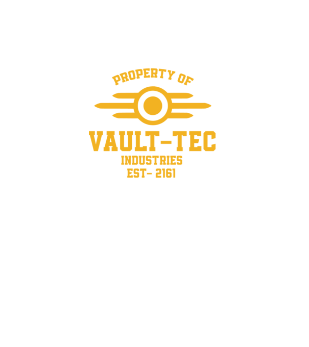 Fallout Vault - Tec logó minta szürke pólón