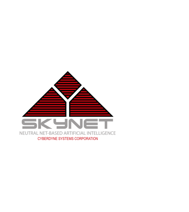 Terminator Skynet logó minta fekete pólón