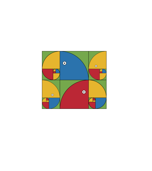 Fibonacci papagáj minta világoskék pólón