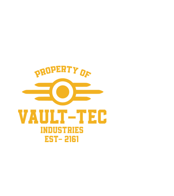 Fallout Vault - Tec logó minta fekete pólón