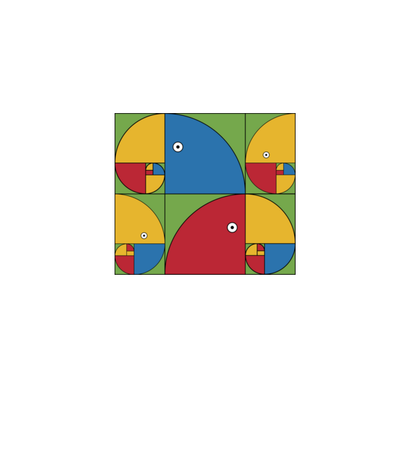 Fibonacci papagáj minta világoskék pólón