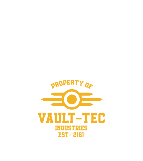 Fallout Vault - Tec logó minta királykék pólón