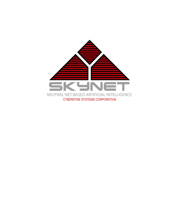 Terminator Skynet logó minta türkiz pólón