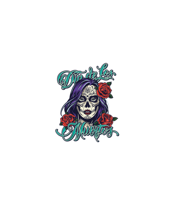 La Catrina koponya 1 minta piros pólón