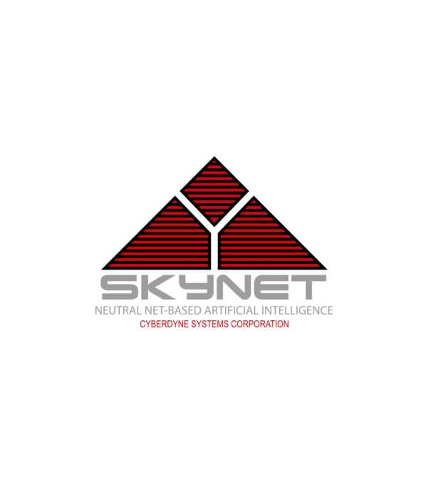 Terminator Skynet logó minta fehér pólón