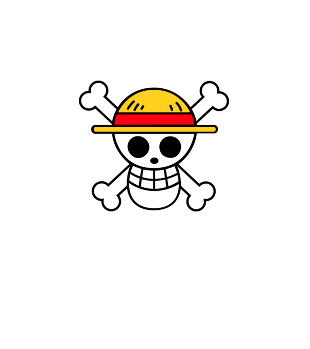 One Piece minta fekete pólón