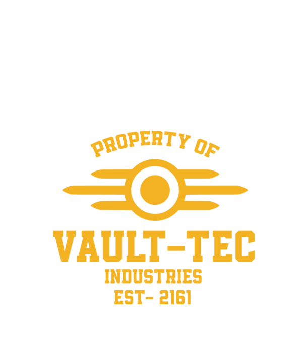 Fallout Vault - Tec logó minta türkiz pólón
