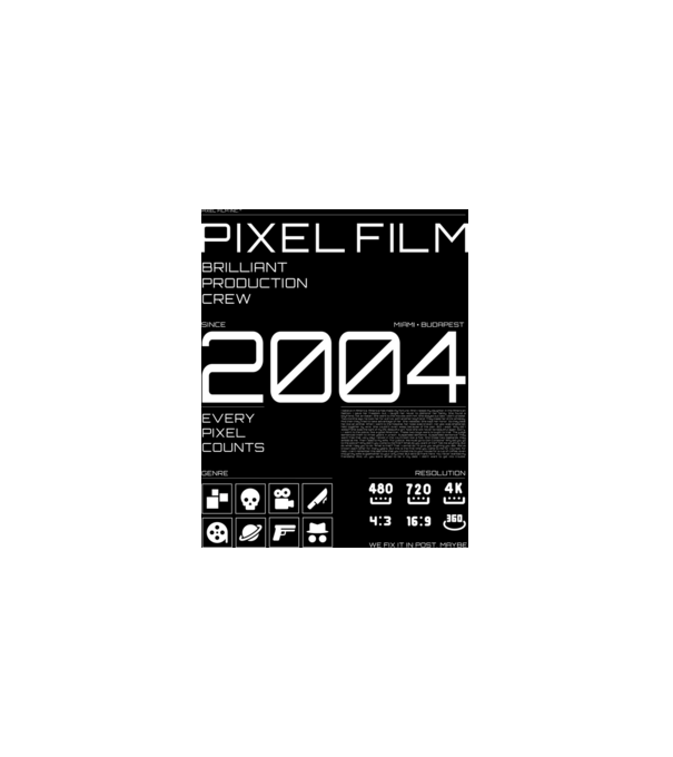 PIXEL DESIGN 01 minta fekete pólón